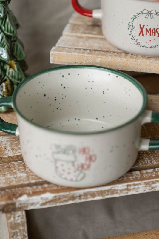 Julehilsen Jumbokopp 13,5cm - HoHoHo
