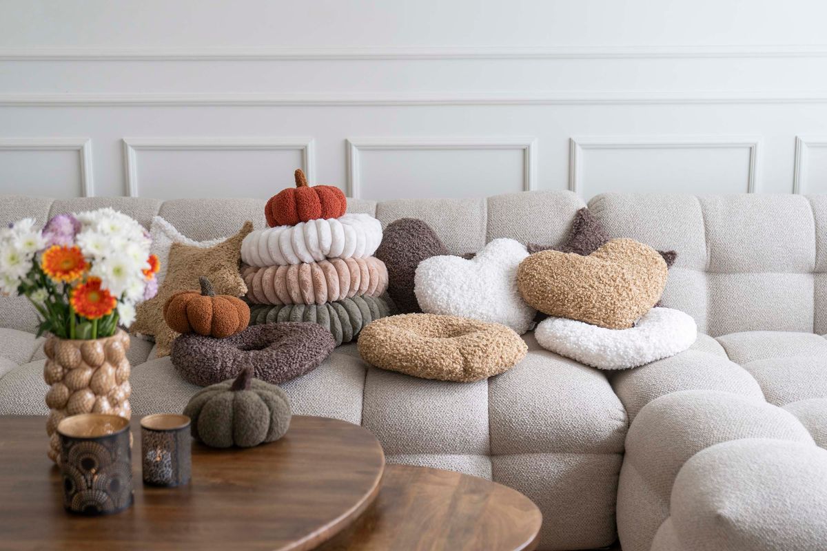 Pute Stjerne 43x30cm - Hvit