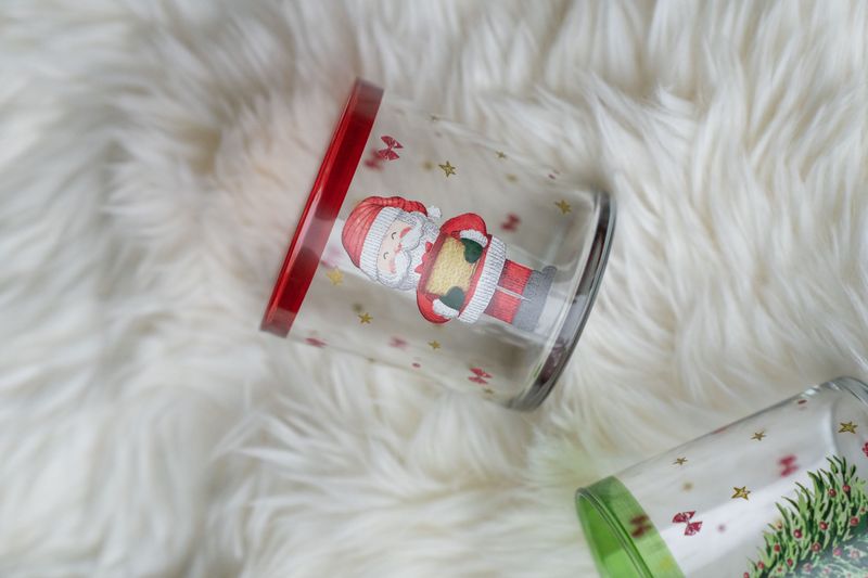 Vannglass 380ml - Rød Nisse