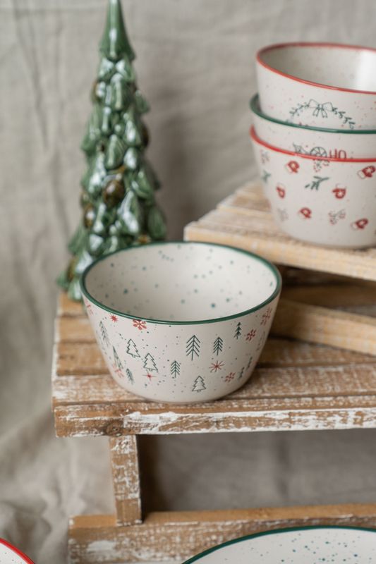 Julehilsen Skål 14cm - Tre