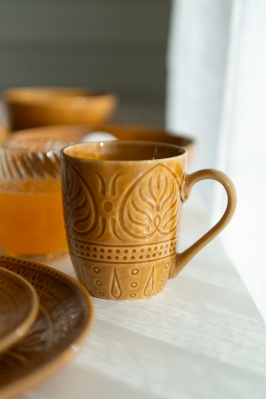 Mosaikk - Kopp 390ml Oransje