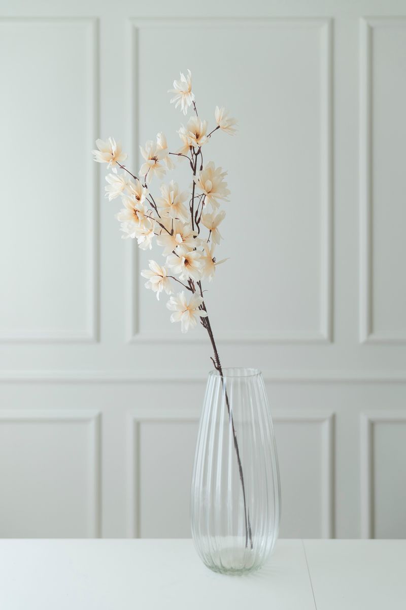 Kunstig Blomst 93cm - Beige
