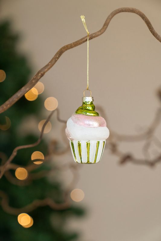 Juletrepynt - Cupcake Grønn
