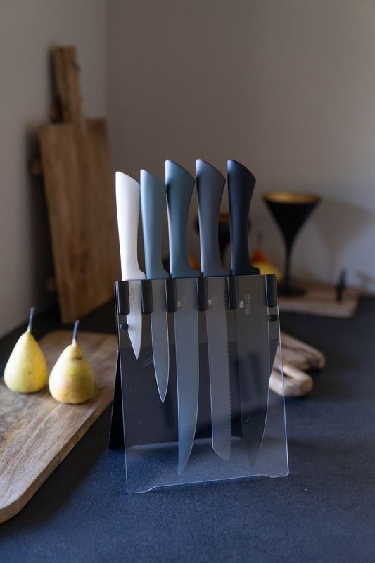 Knivsett m/stativ 5pk