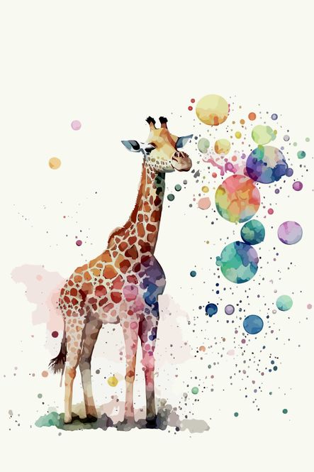Hovedbilde Poster - Maling Giraff