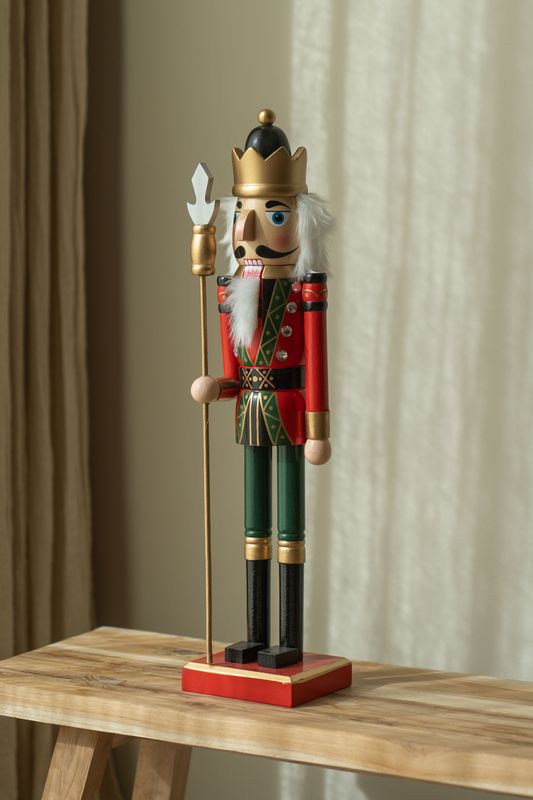 Nøtteknekker Rød/Grønn/Svart 50cm - Versjon 4