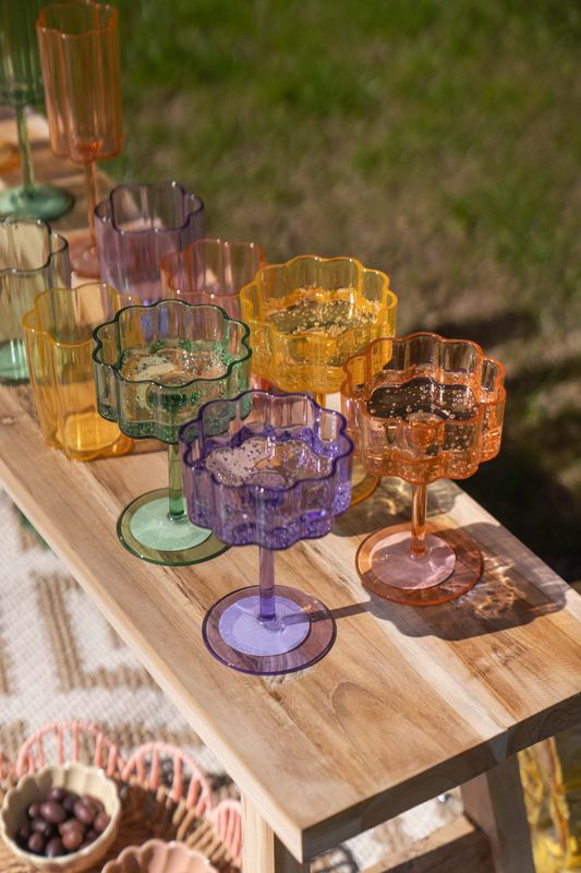 Blomst cocktailglass – 230 ml – gul