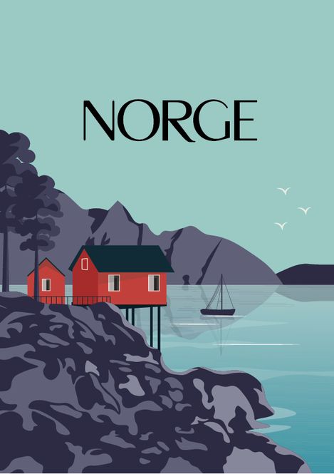 Hovedbilde Poster - Abstrakt Norge