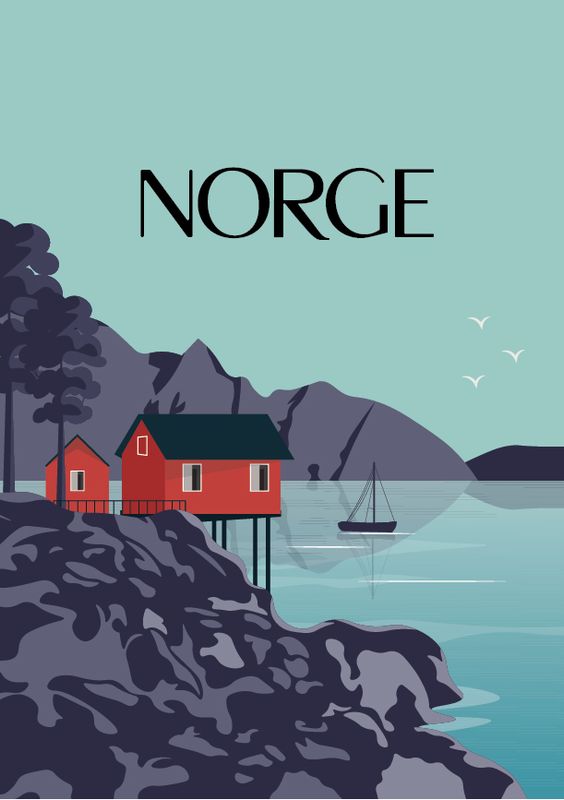 Poster - Abstrakt Norge