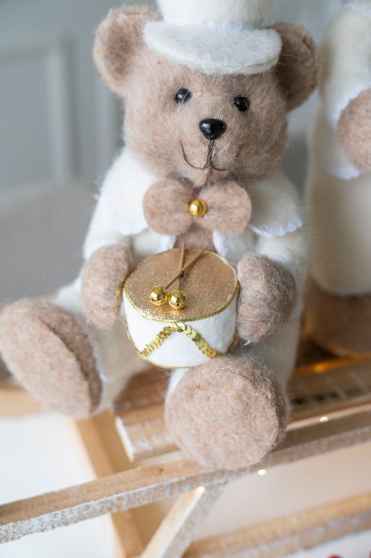 Bamse m/tromme - Sittende