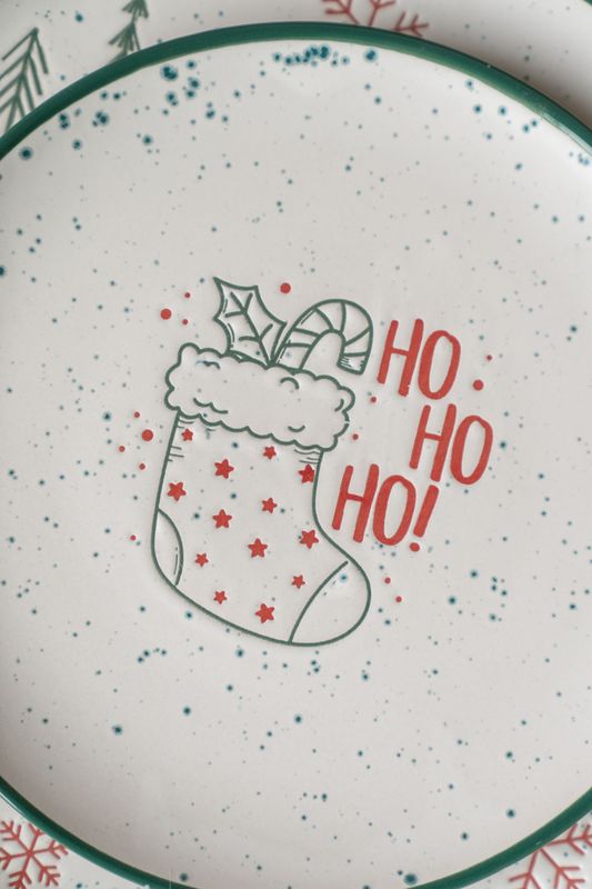 Julehilsen Tallerken 20cm - HoHoHo
