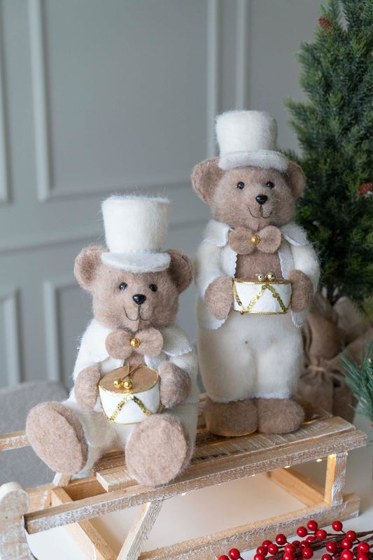 Bamse m/tromme - Sittende