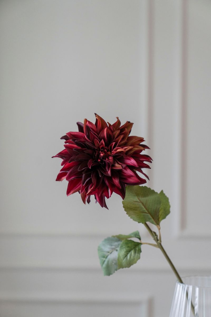Kunstig Blomst Georgine 73cm - Rød