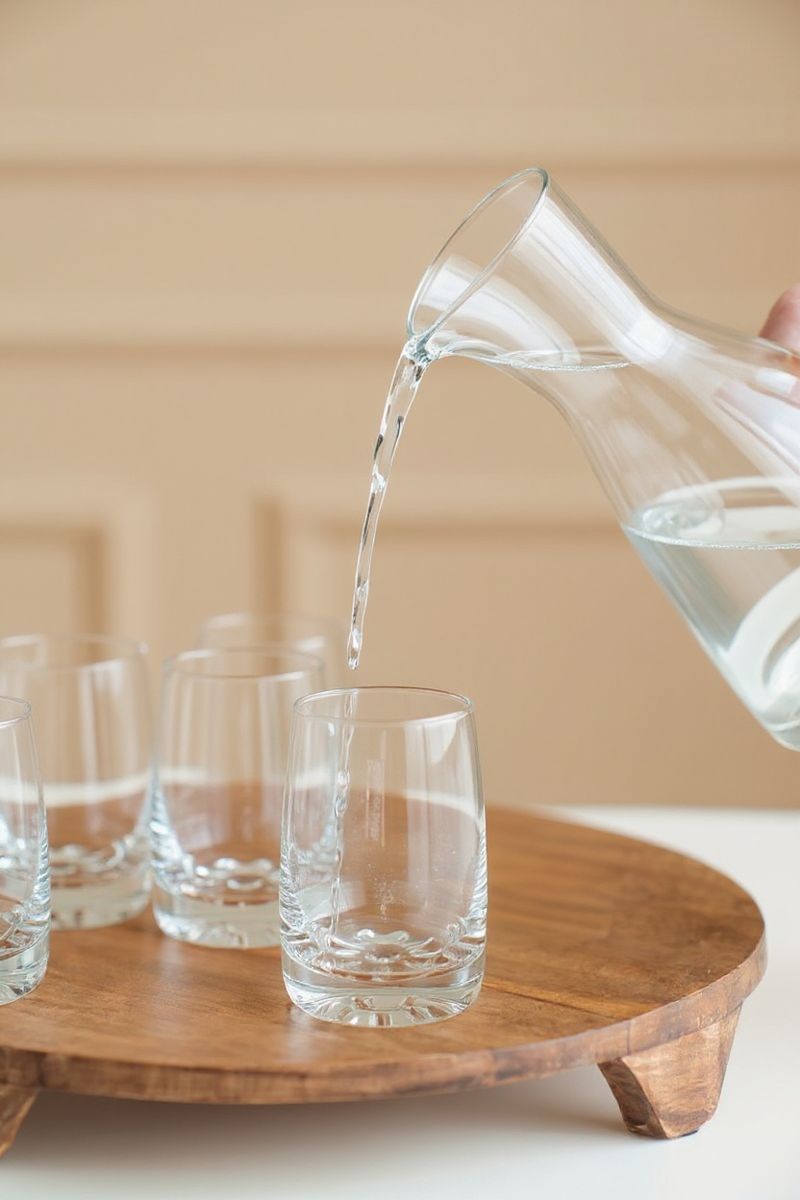 PAKKETILBUD Karaffel Glass - 1 liter + Flyt Vannglass 6pk