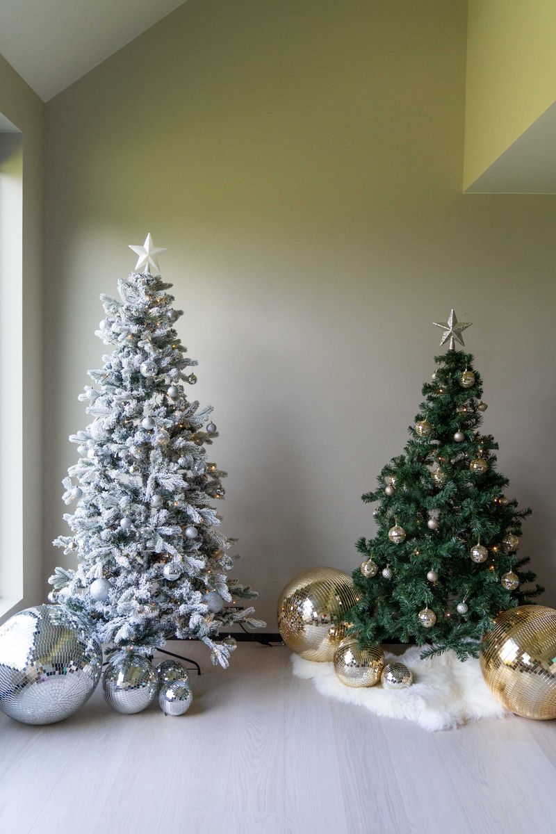 Diskokule 25cm - sølv