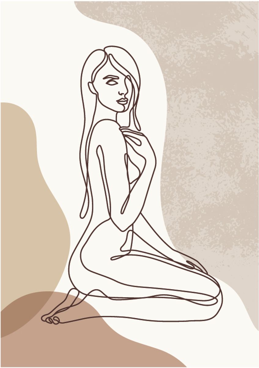 Poster - Beige Dame Kropp 3
