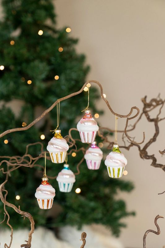 Juletrepynt - Cupcake Gul