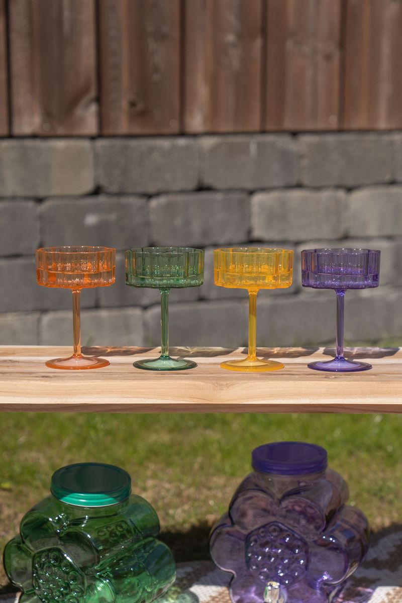 Blomst cocktailglass – 230 ml – grønn