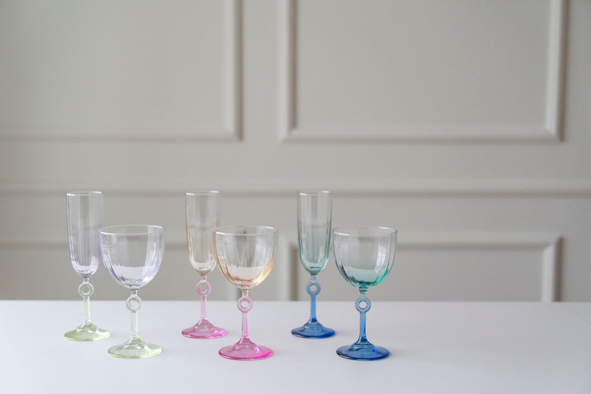 Champagneglass Sirkel 150ml - Grønn