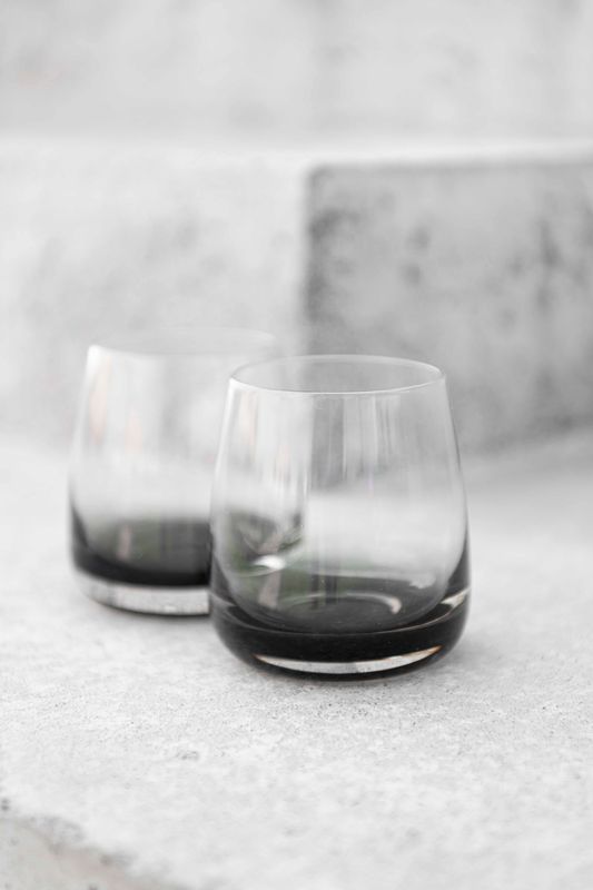 Skumring Vannglass 2pk svart