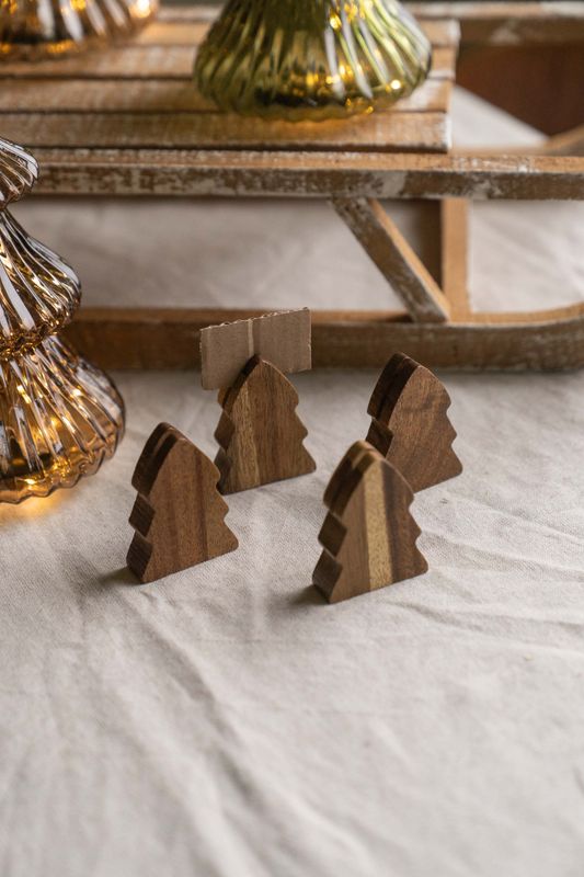 Bordkortholder 4pk - Juletre