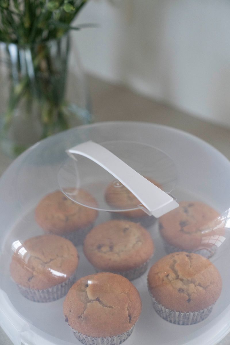 Kakeboks m/cupcake holder - Hvit