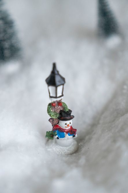 Hovedbilde Juleby - Mini Lyktestolpe Snømann