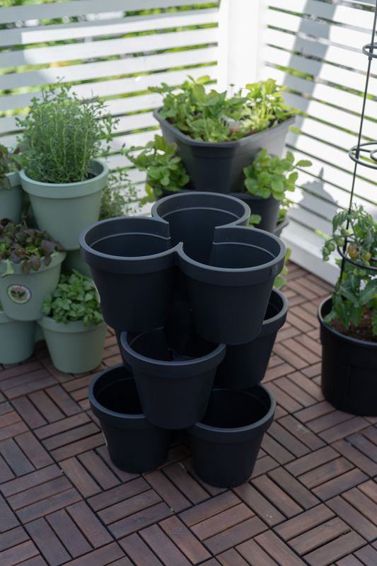 Blomsterpotte Svart