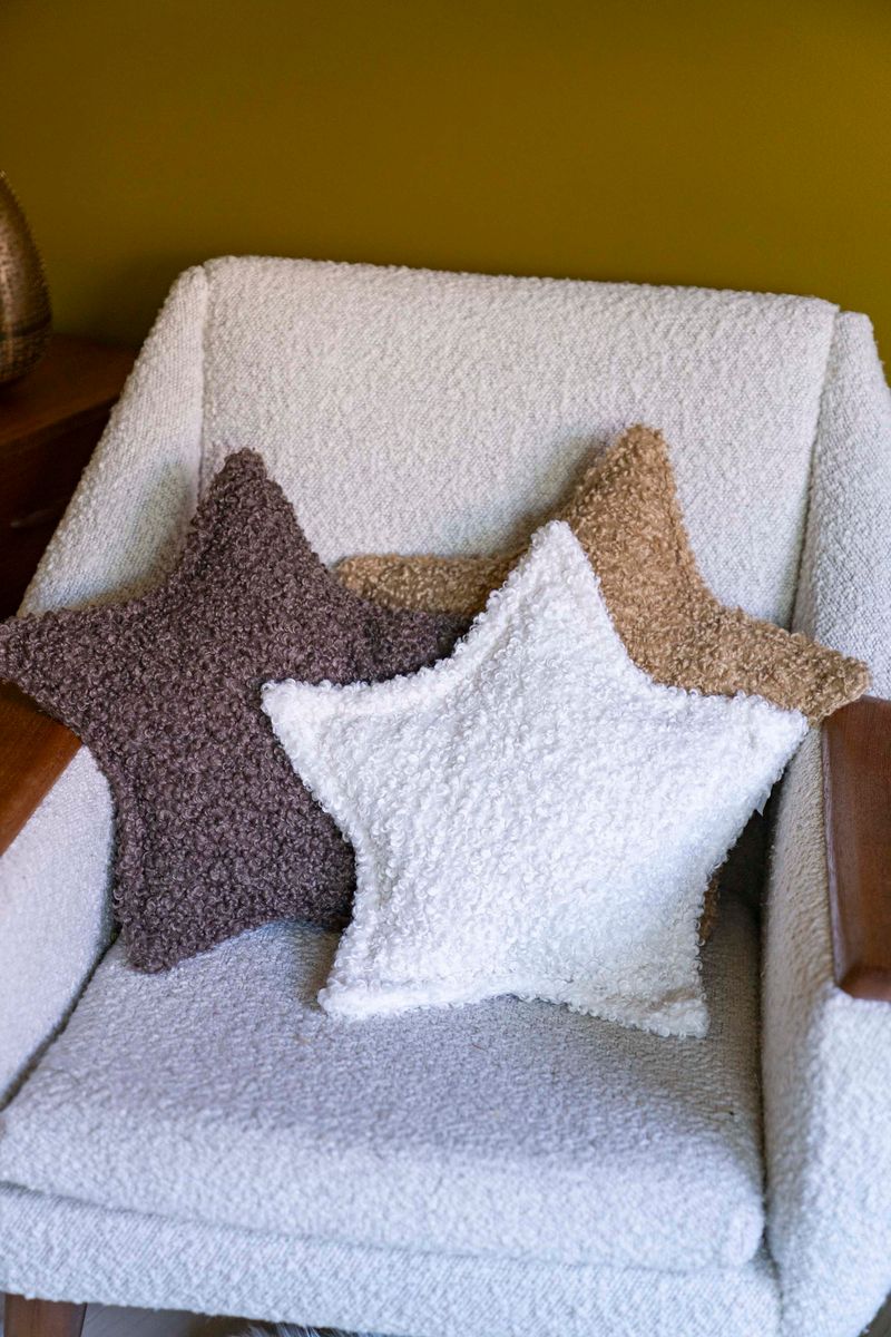 Pute Stjerne 43x30cm - Hvit