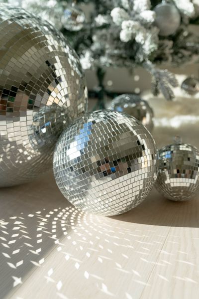 Hovedbilde Diskokule 25cm - sølv