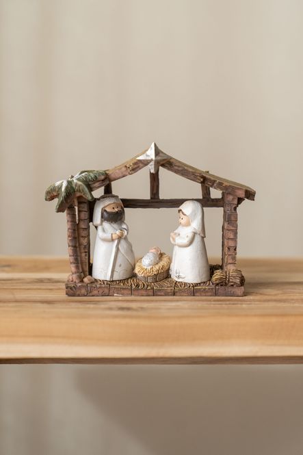 Hovedbilde Julekrybbe 11cm - Brun