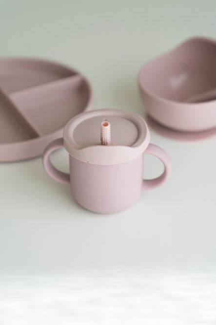 Hovedbilde Silikonkopp m/lokk - Rosa
