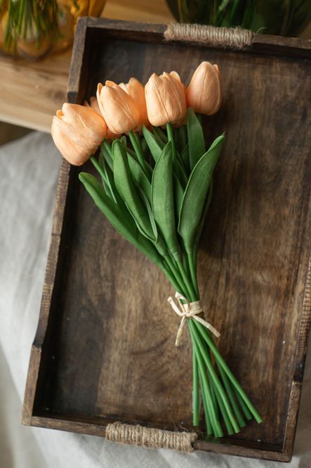 Hovedbilde Tulipanbukett 32cm - Peach