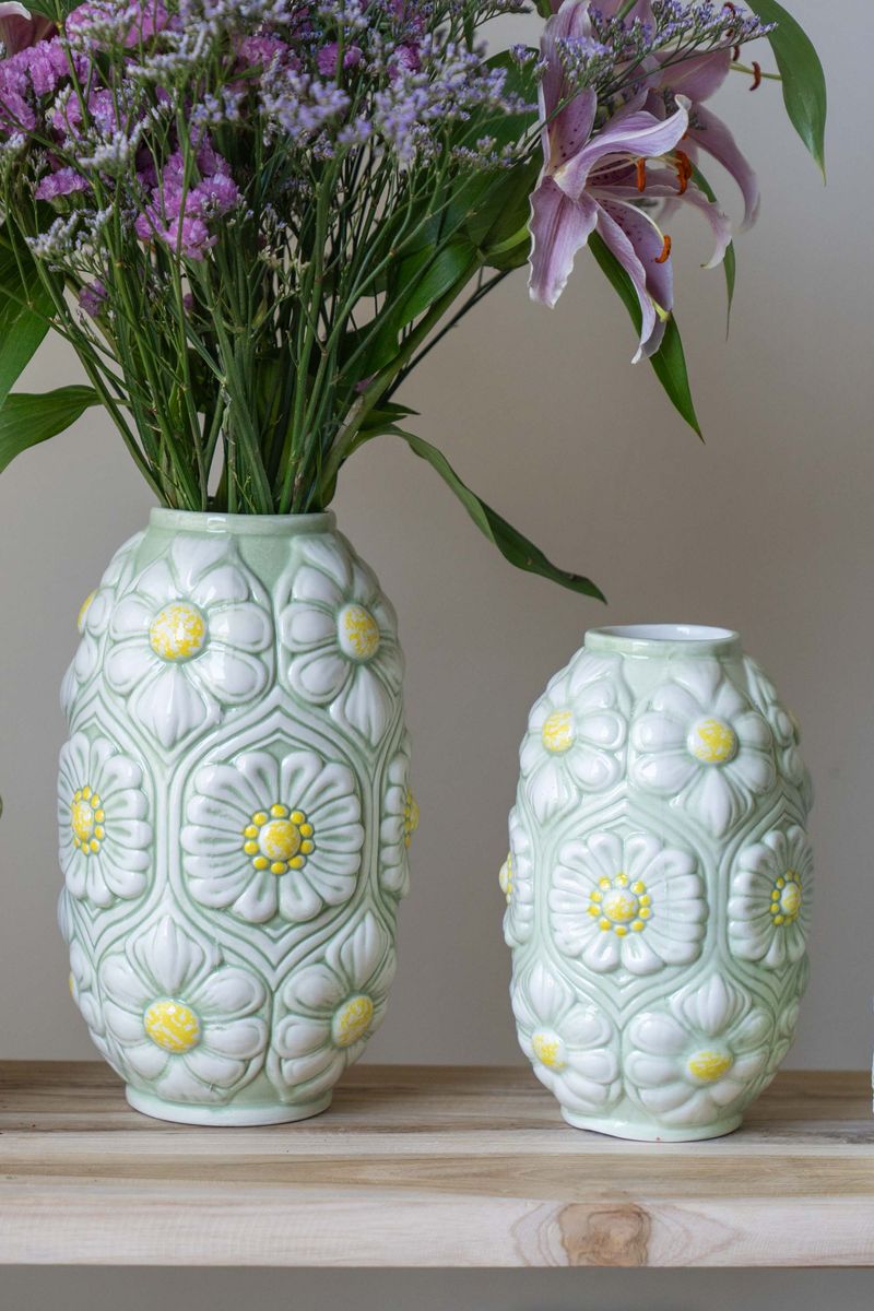 Vase blomster – 27 cm – Grønn