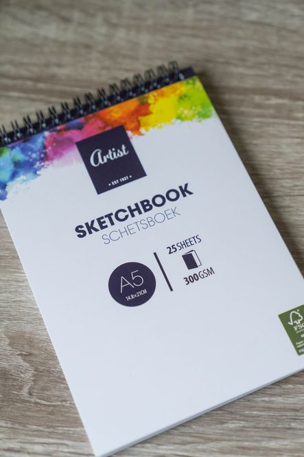 Hovedbilde Tegnebok 25ark A5