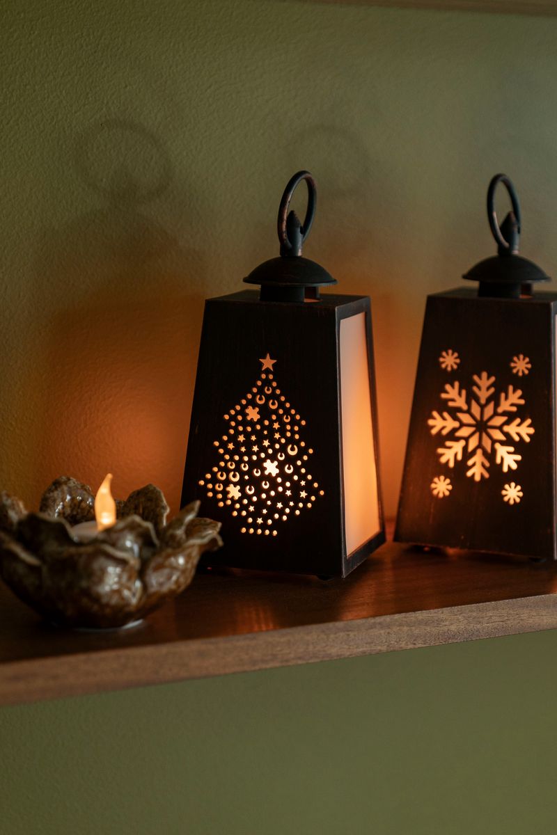 LED Lanterne 10x19cm - Juletre