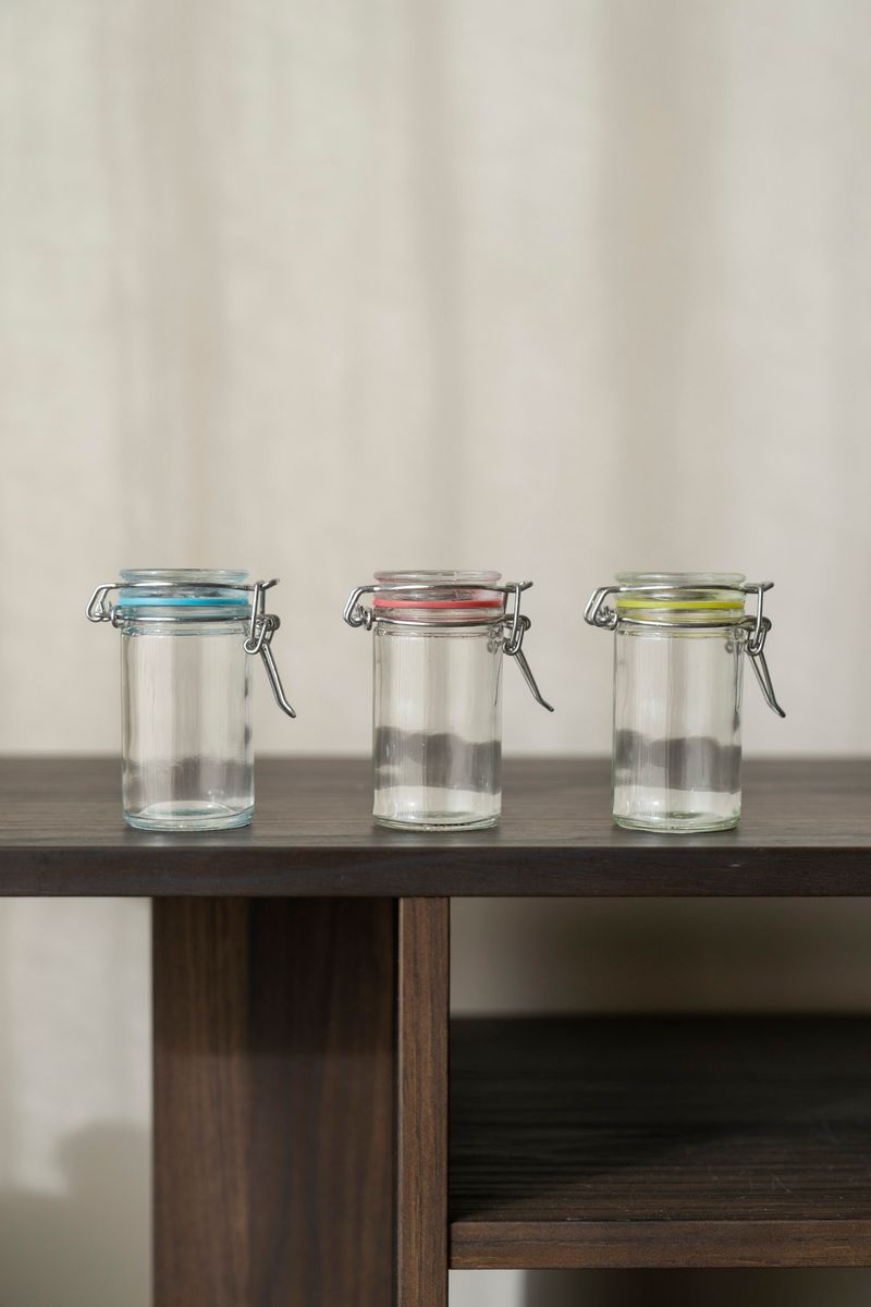 Glasskrukke 80ml - Rosa