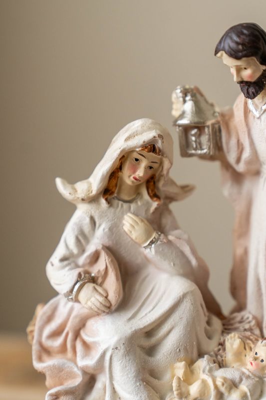 Julekrybbe rosa 18cm Variant 2