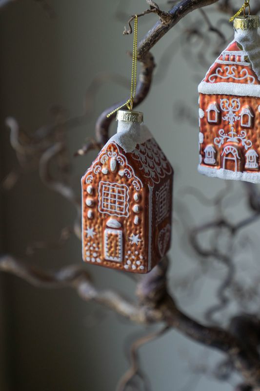 Juletrepynt pepperkakehus 11cm - Versjon 1
