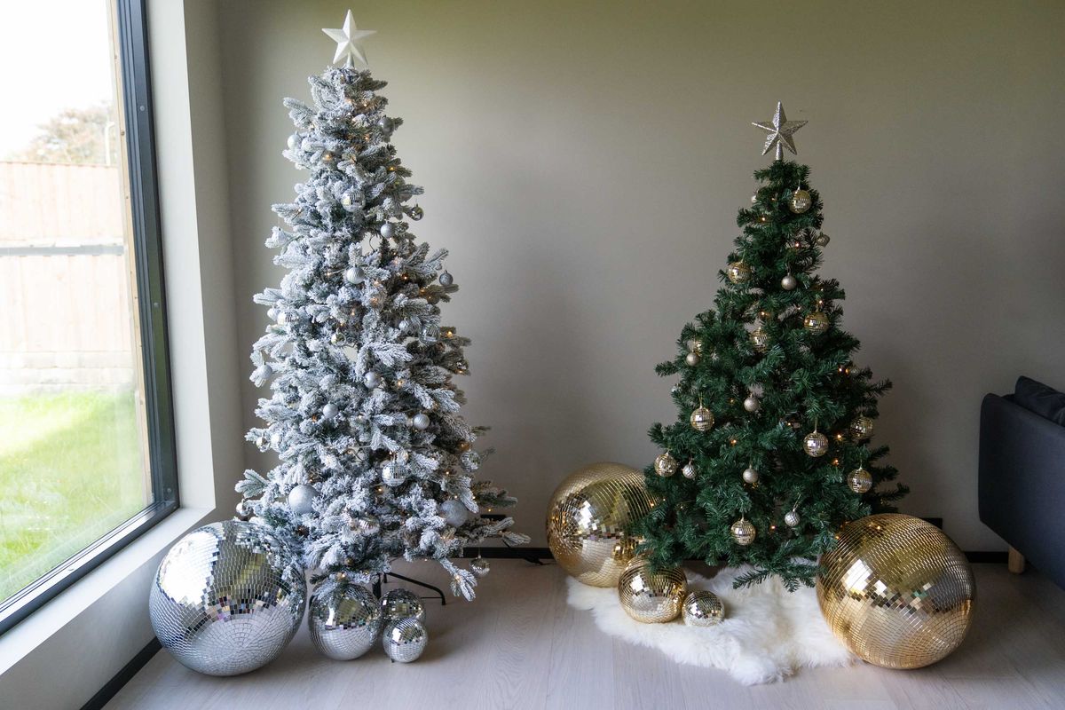 Diskokule 25cm - sølv