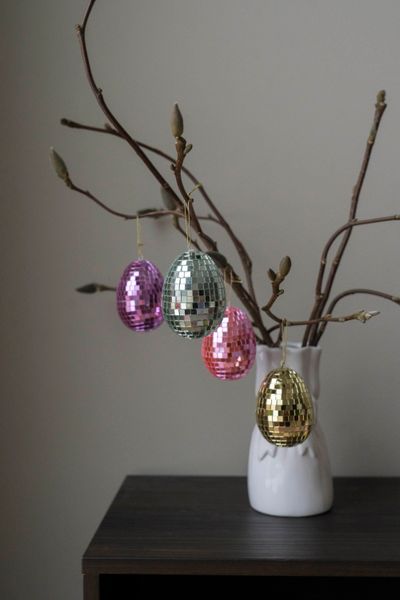 Hovedbilde Speil-egg hengende – 8 cm – Lilla