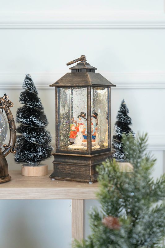 LED Lanterne 22cm Snømann
