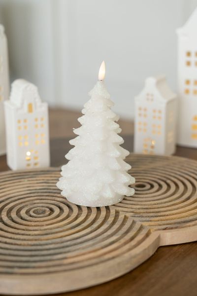 Hovedbilde LED Lys Tre 17cm Glitter