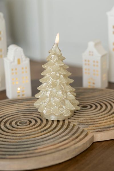 Hovedbilde LED Lys Tre 17cm Gull