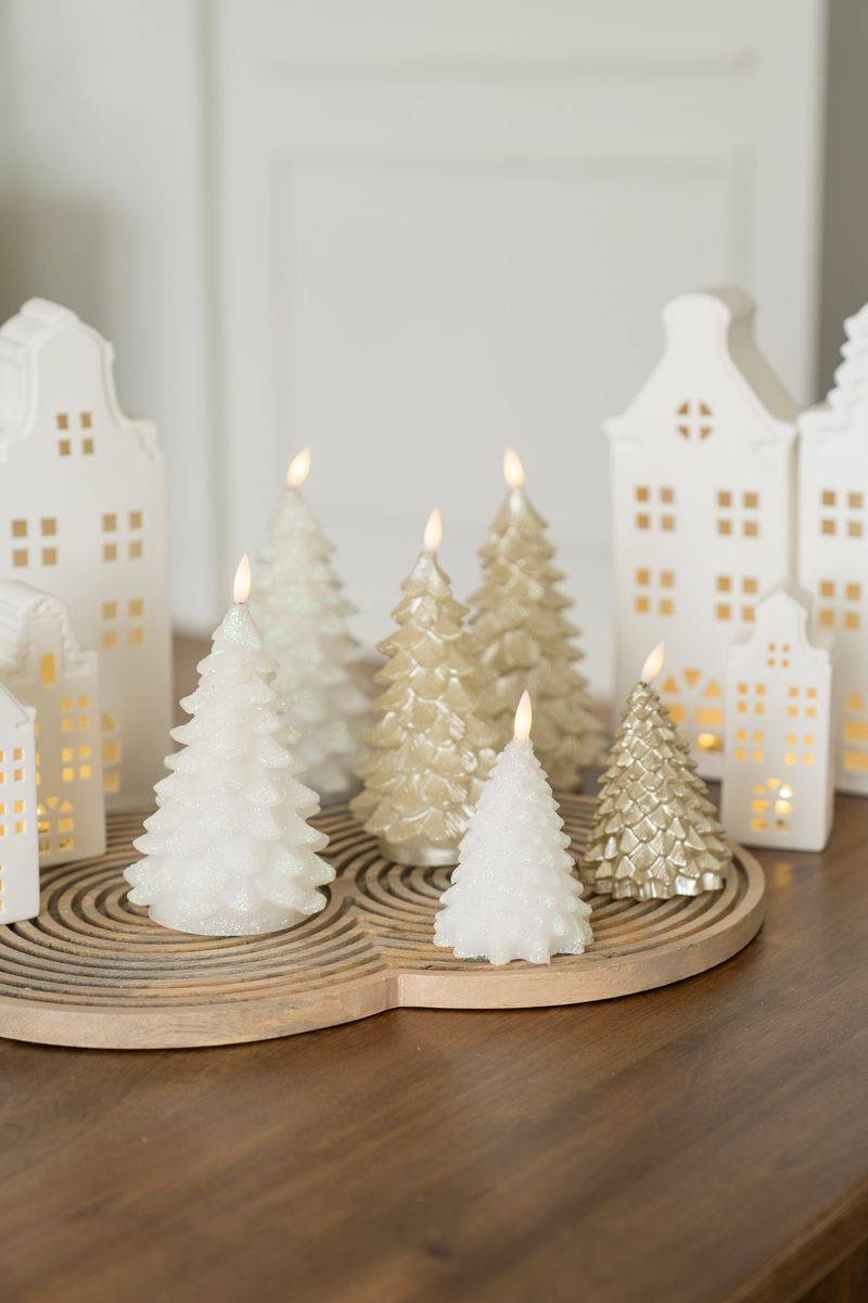 LED Lys Tre 11cm Gull