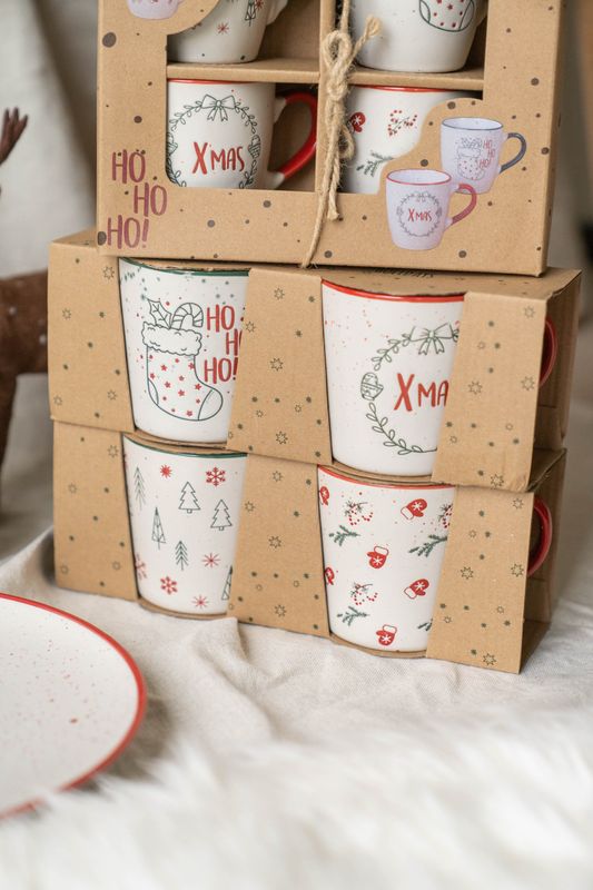 Julehilsen Kopp 350ml 2pk - HoHoHo og Xmas